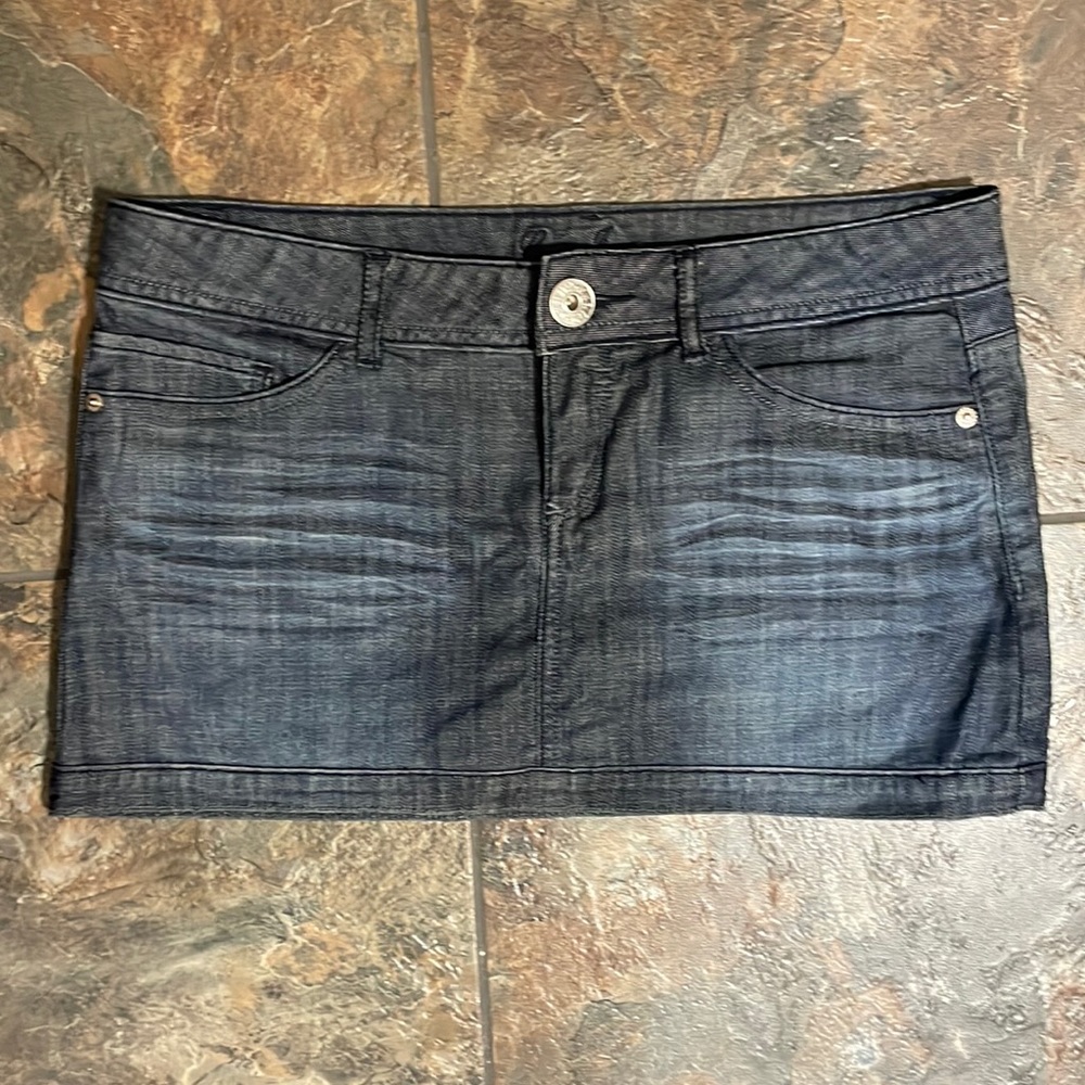 y2k guess denim mini skirt
